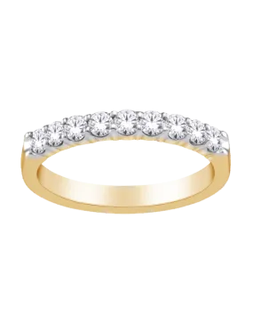 18ct Yellow Gold Diamond Set Wedding Band - 769854