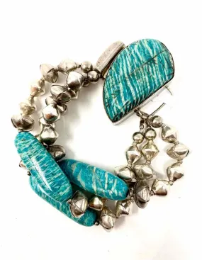 .925 3 Strand Turquoise Bracelet