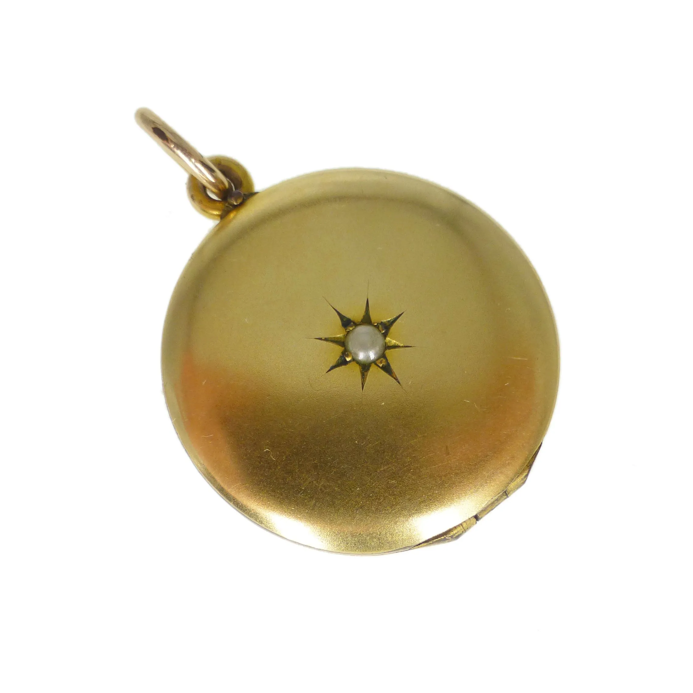 Antique Gold Plated Round Locket Pendant