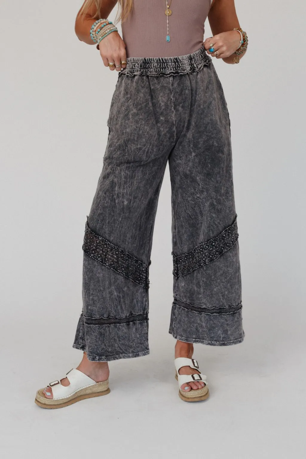 Any Day Wide Leg Pants - Black