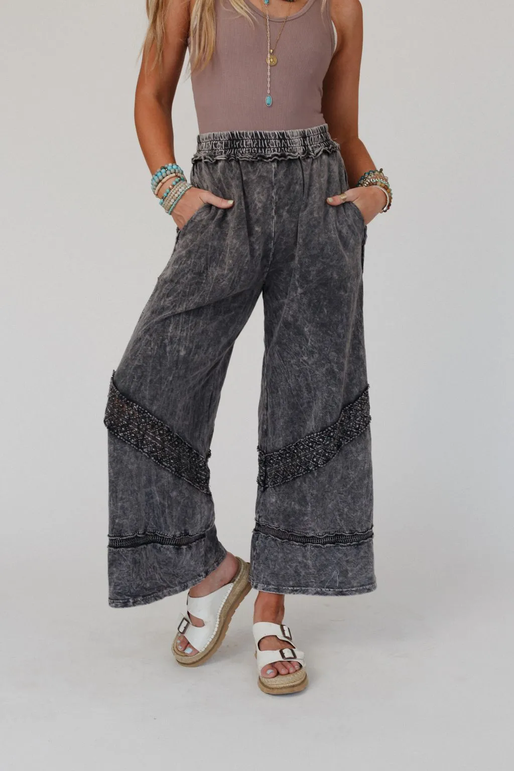 Any Day Wide Leg Pants - Black