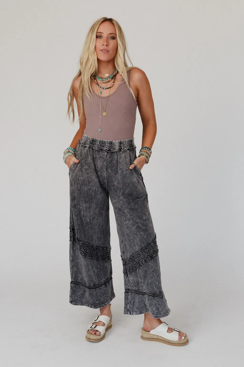 Any Day Wide Leg Pants - Black