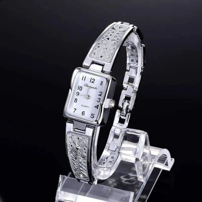 Art Deco Filigree Antique Style Ladies Watch Silver or Gold For Woman Birthday Holiday Gift