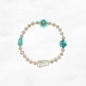 Atlantis Beaded Pearl Bracelet