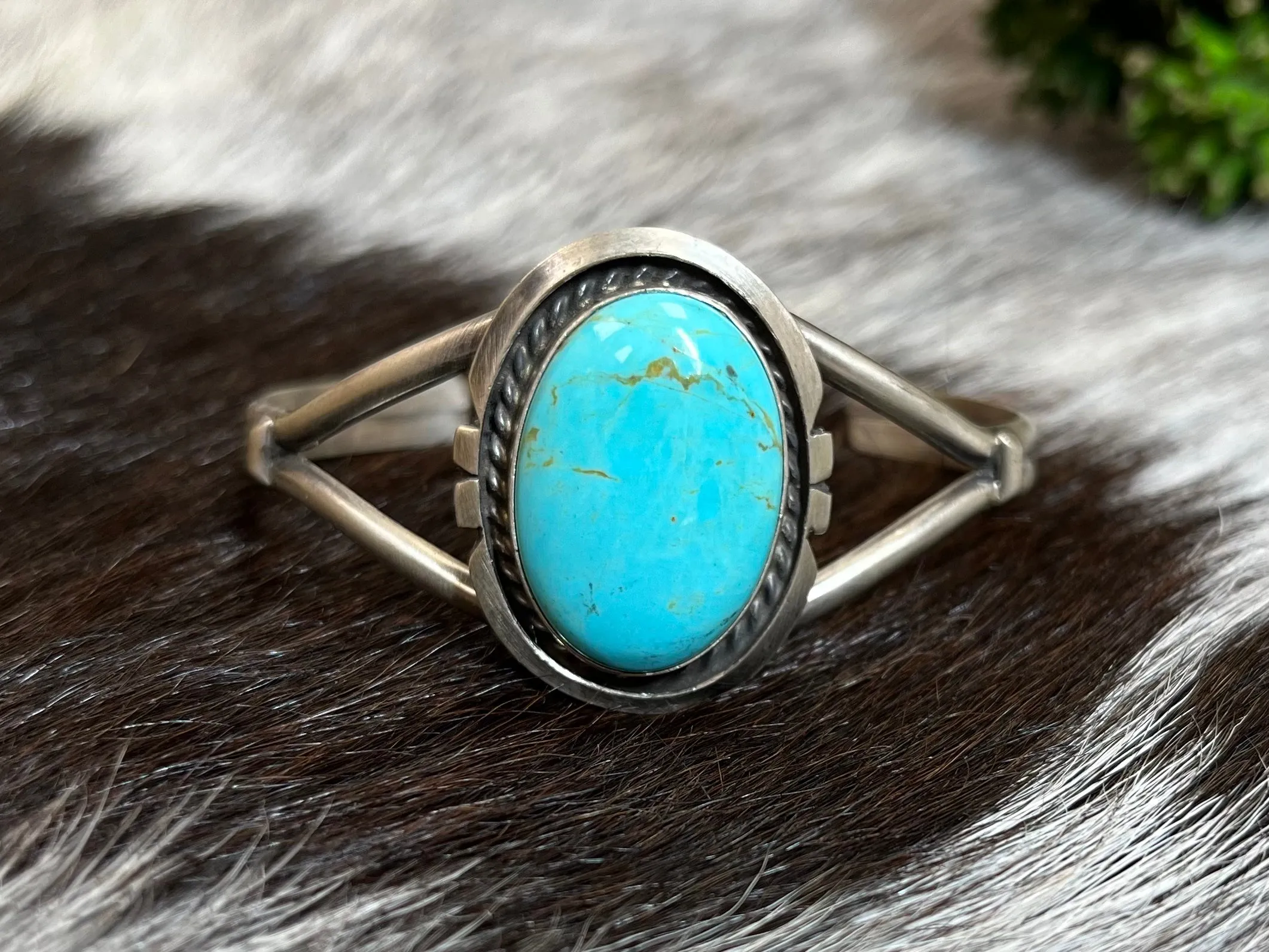 Augustine Largo Genuine Kingman Stone Turquoise Cuff Bracelet ALTC03 ALTC04