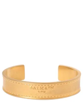 Balmain   Signature tubular brass bracelet 