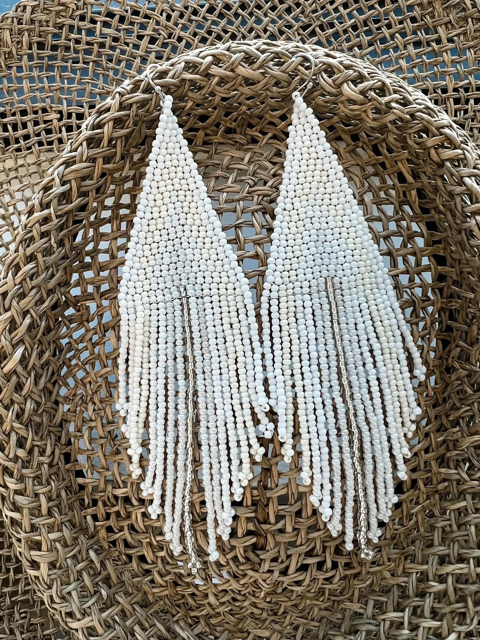 Bead Seed Fringe Earrings