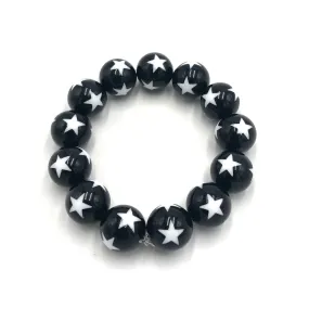 Black & White Star Statement Stack Bracelet