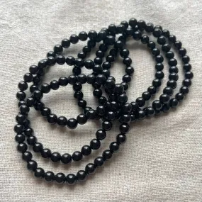 Black Tourmaline 6mm Beaded Bracelet - Purification