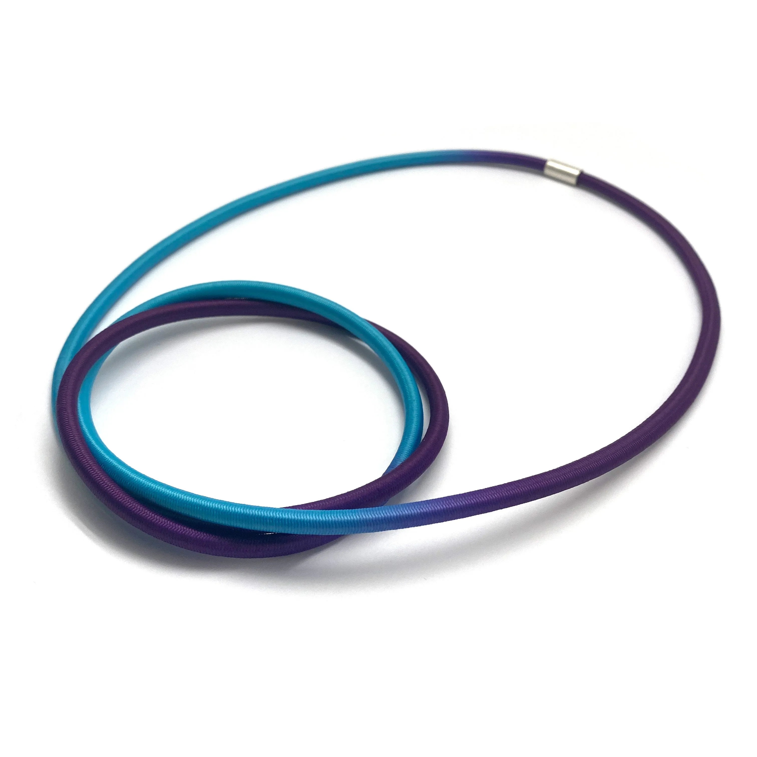 Blue and Purple Knot Necklace