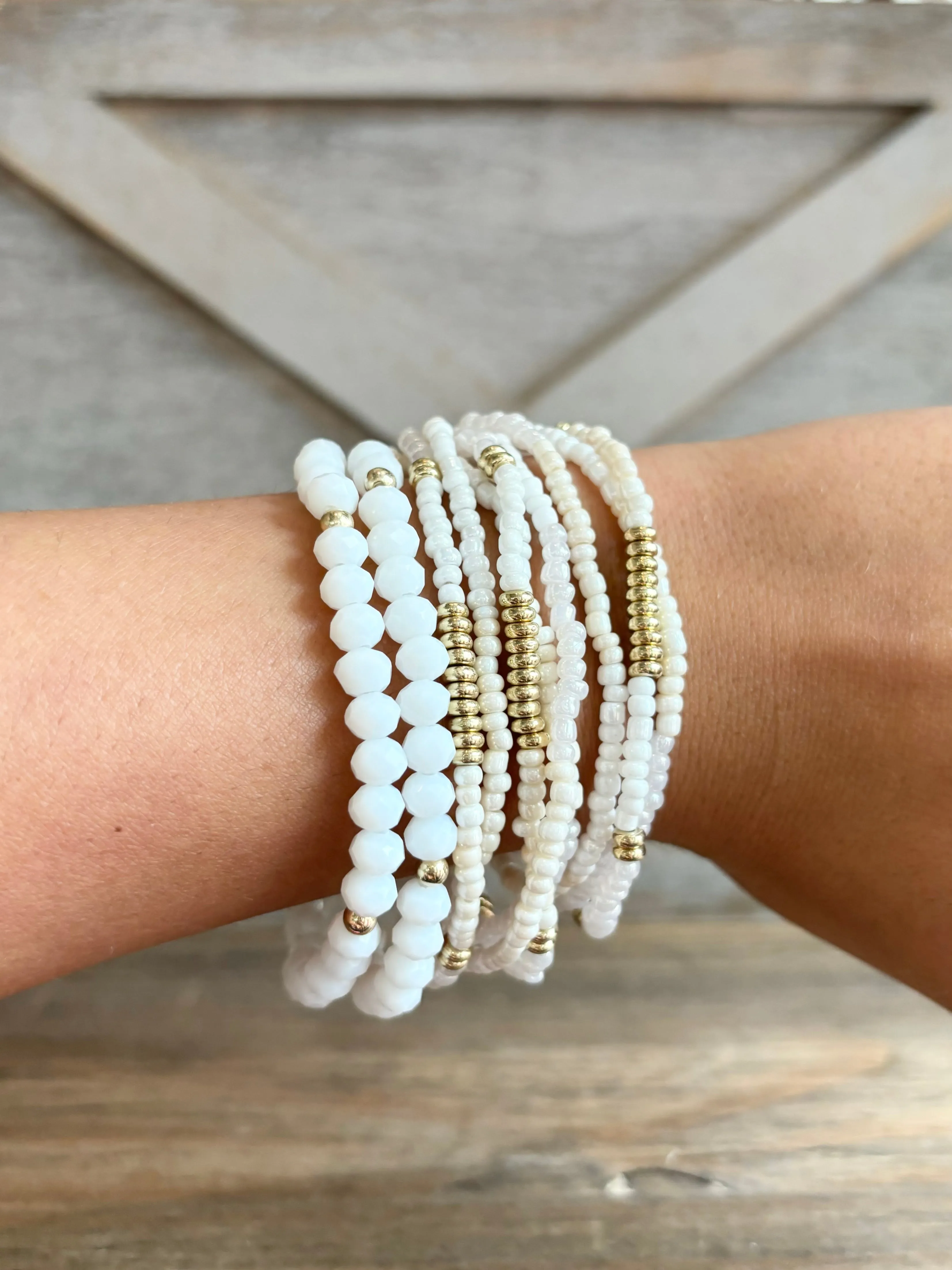 Boho Bracelets in White