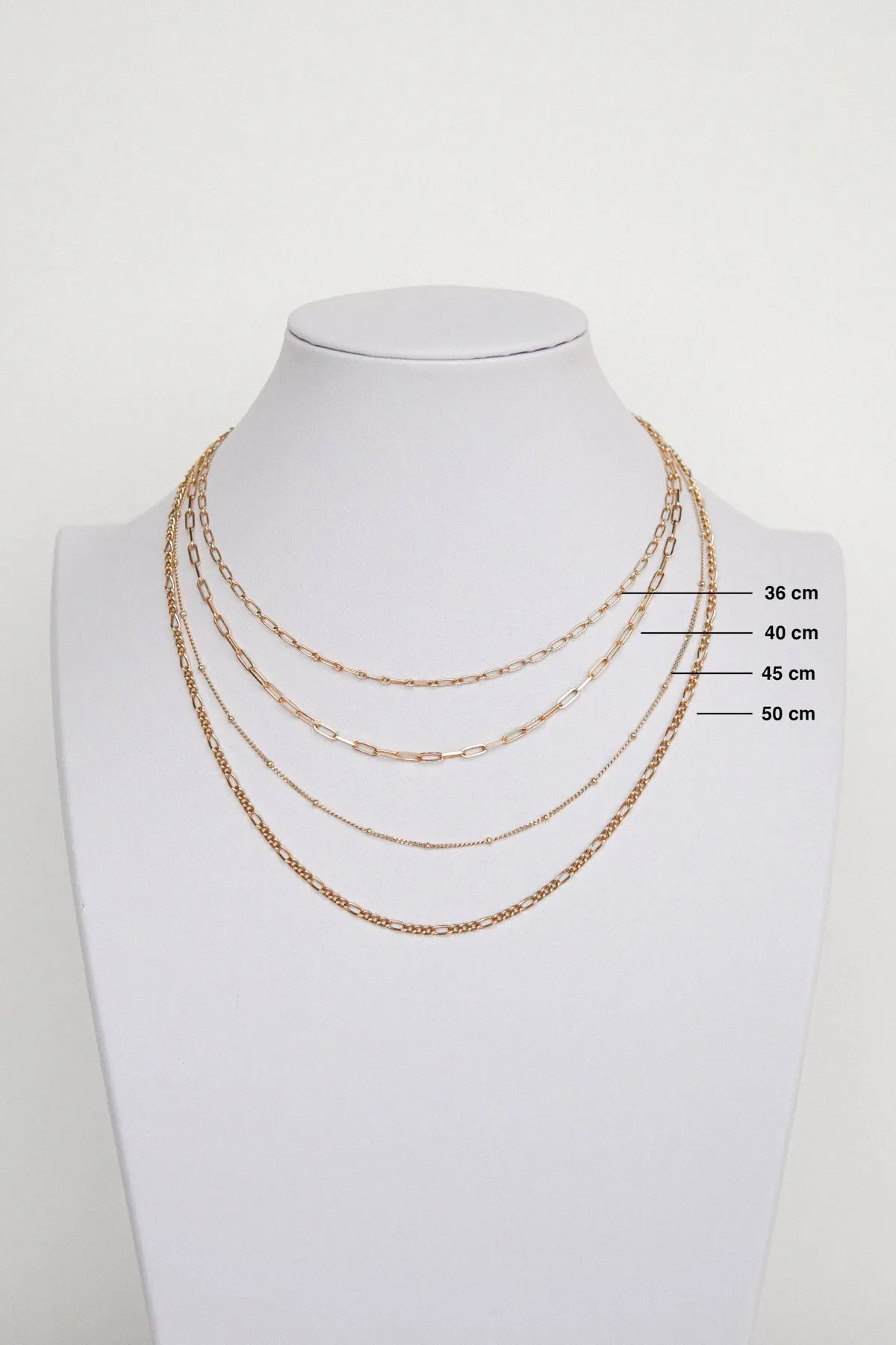 Box choker gold plated (36cm)