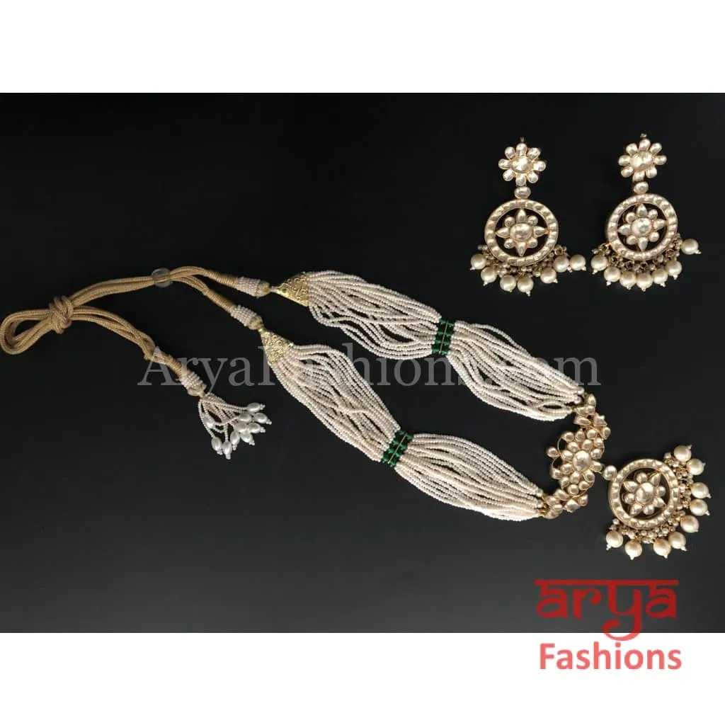 Bridal Kundan Pearl Long Necklace