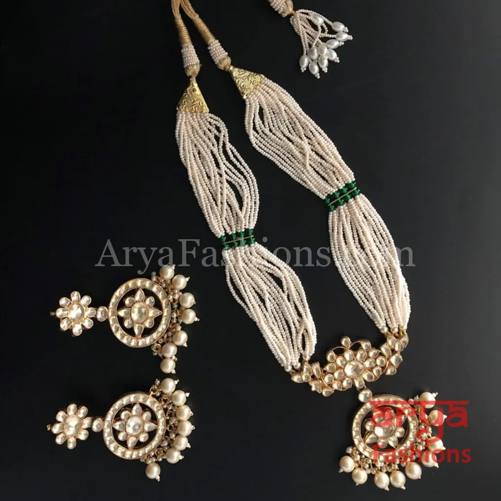 Bridal Kundan Pearl Long Necklace