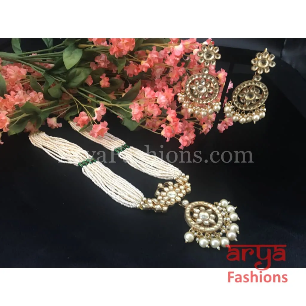 Bridal Kundan Pearl Long Necklace