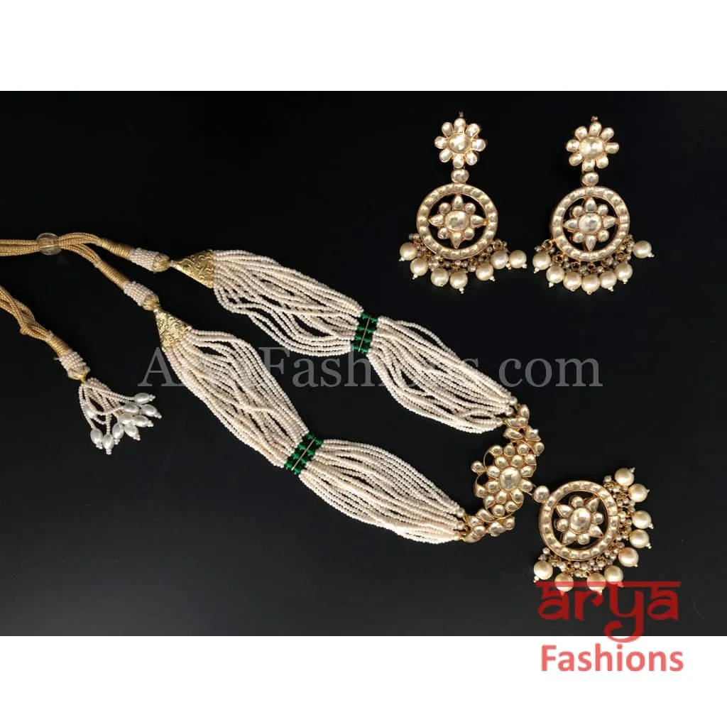 Bridal Kundan Pearl Long Necklace