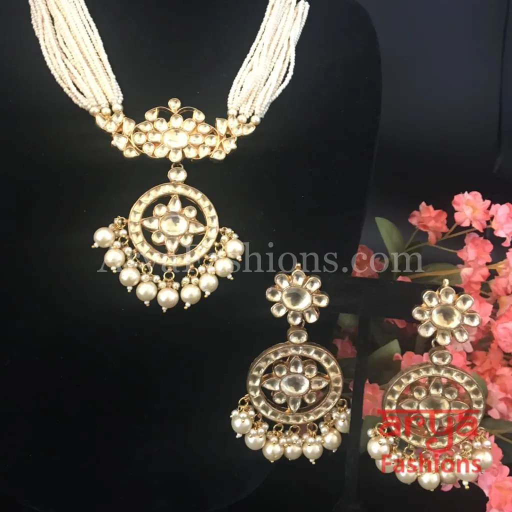 Bridal Kundan Pearl Long Necklace