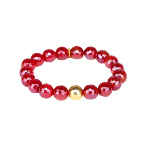 BuDhaGirl | Mélange Beaded Bracelet in Scarlet