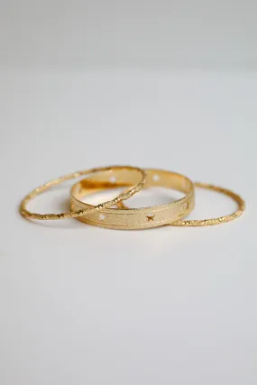 Cecelia Gold Star Bangle Set