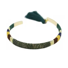 Chain & Thread Wrapped Bangle