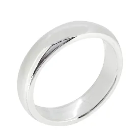 Classic 5mm Solid Plain Silver Ring for Women and Men