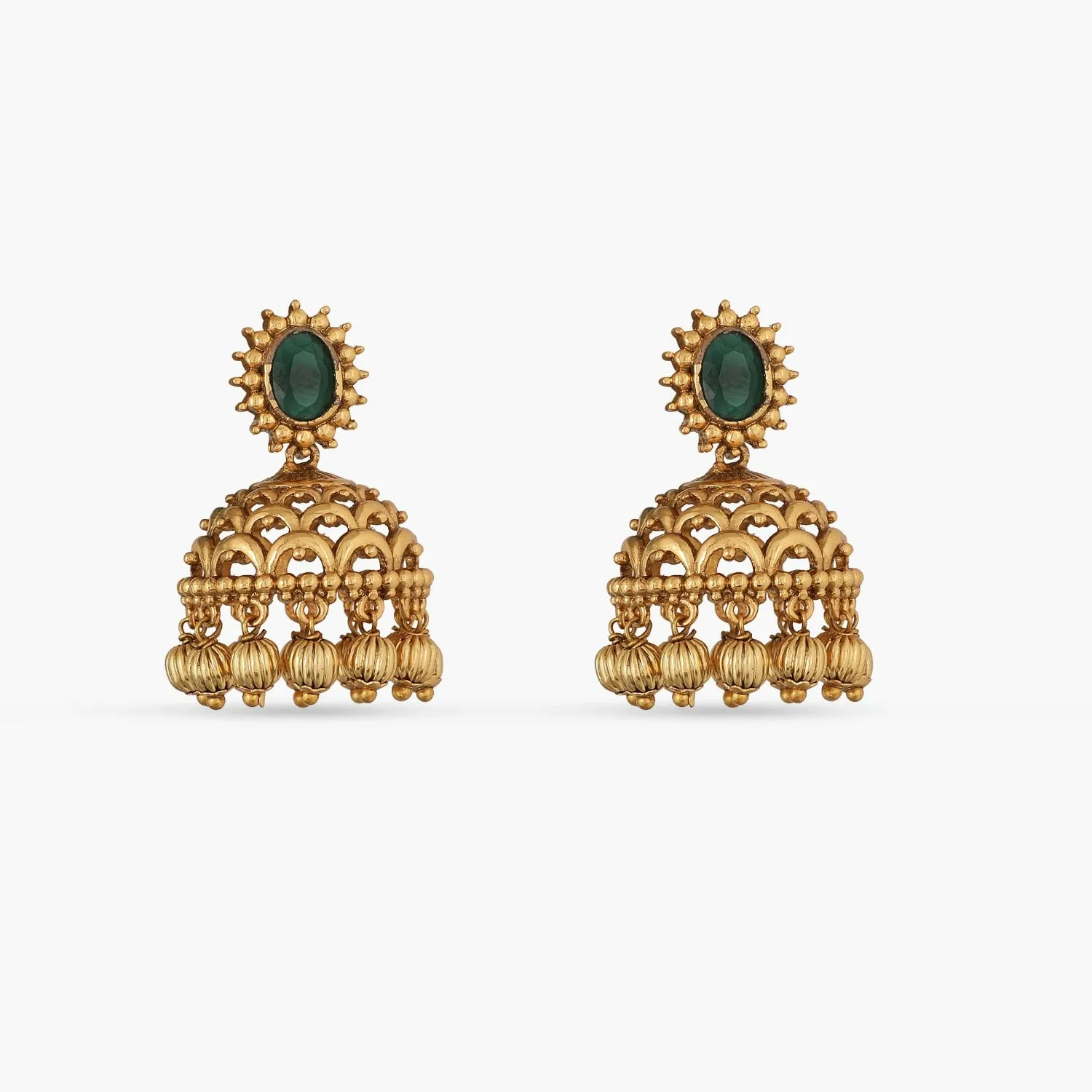 Classic Simple Antique Jhumki Earrings