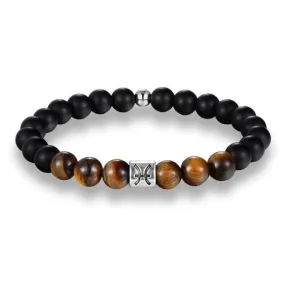 Classy Men Pisces Brown Beaded Zodiac Bracelet