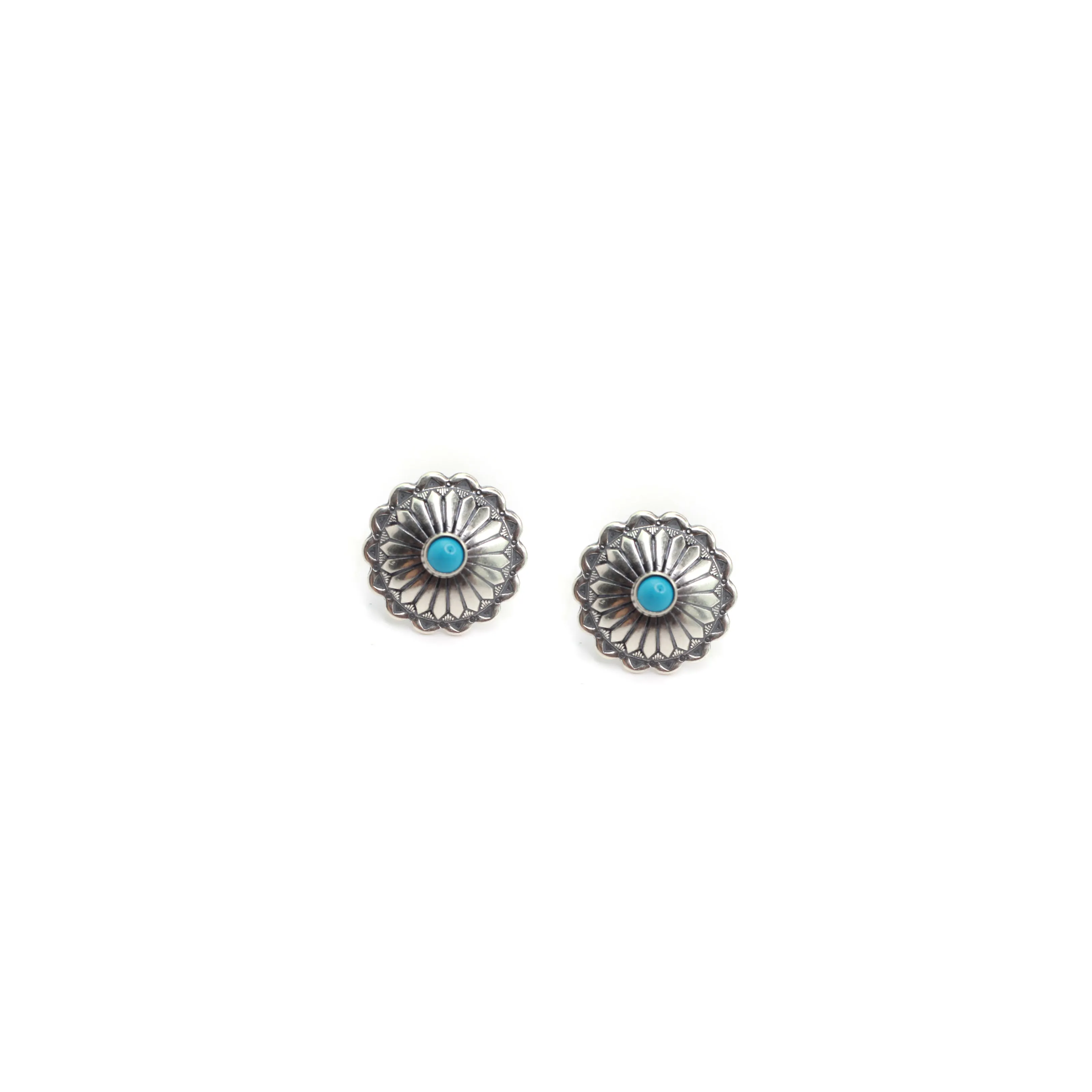 Concho Studs - Round Turquoise