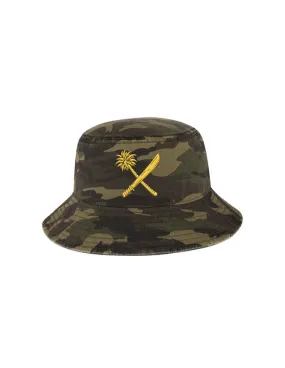 Crosscut Bucket Hat Camo/Yellow