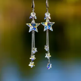 Crystal Star Dangling Earrings