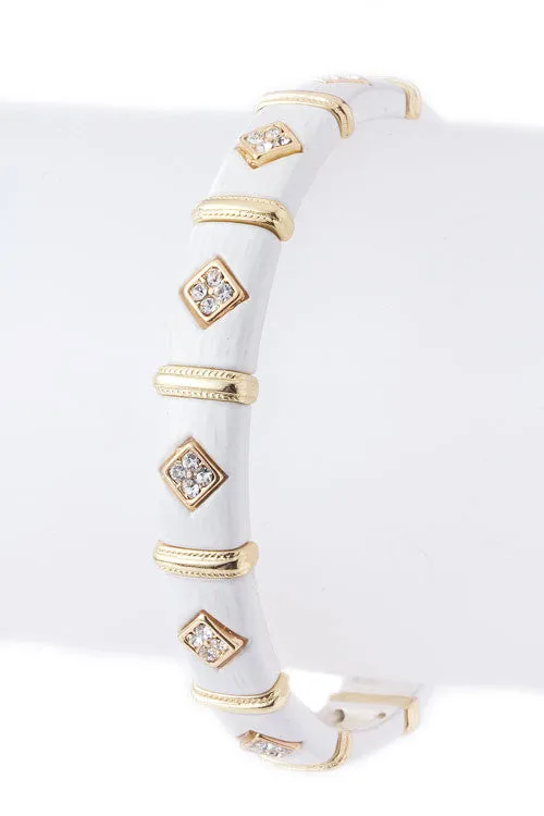 Diamond Shaped Crystals Bracelet