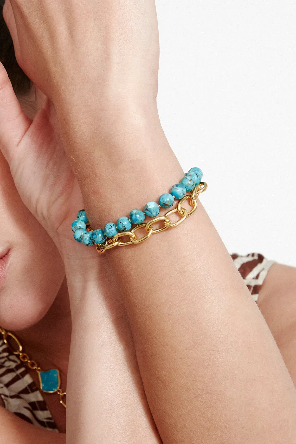 Esme Chain Bracelet Turquoise