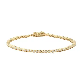 Everyday Diamonds Collection 1.00ct Diamond Rubover Tennis Bracelet | 9K Yellow Gold