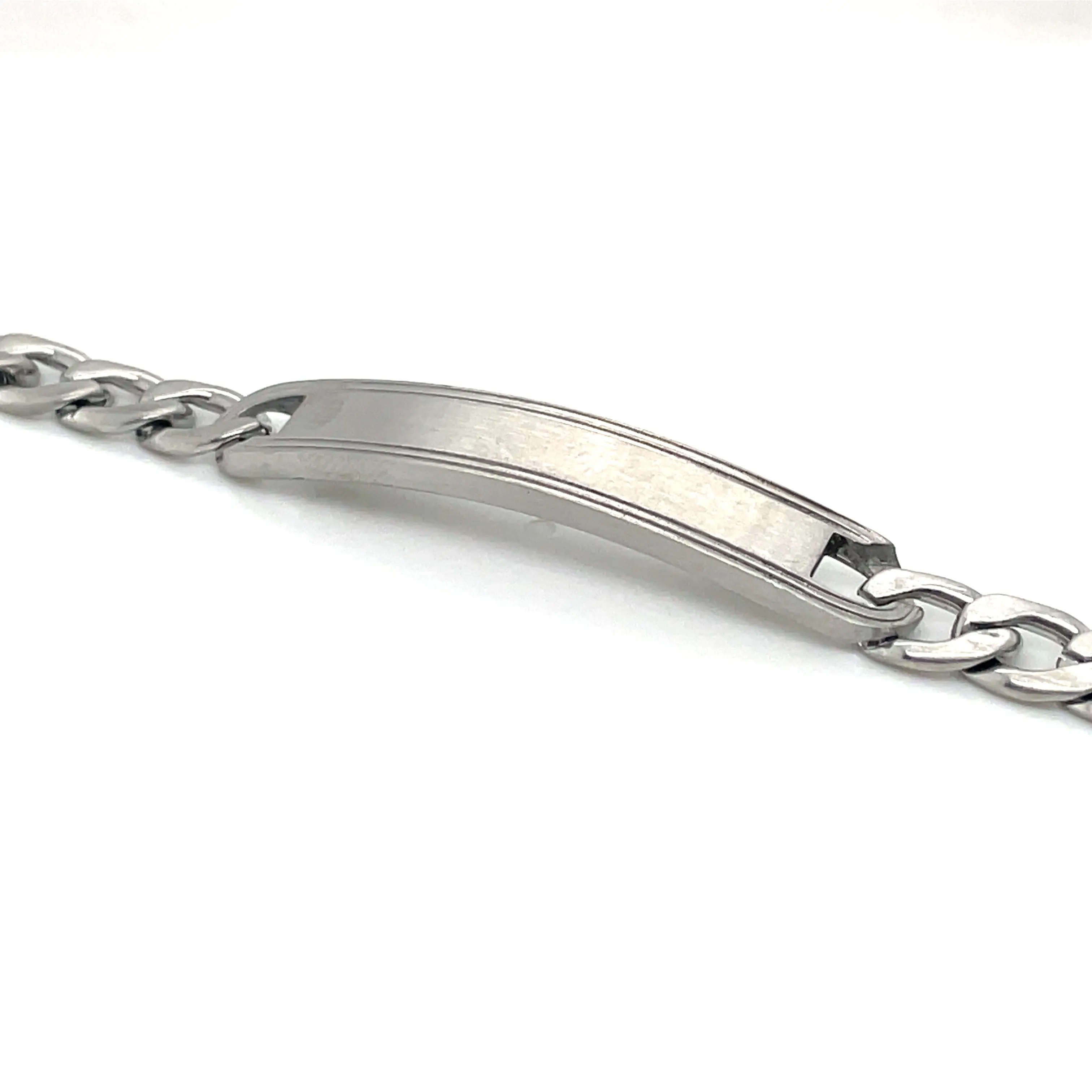 Gents Stainless Steel 3 to 1 Figaro ID Bracelet