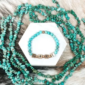 Girl Power Bracelet in Turquoise