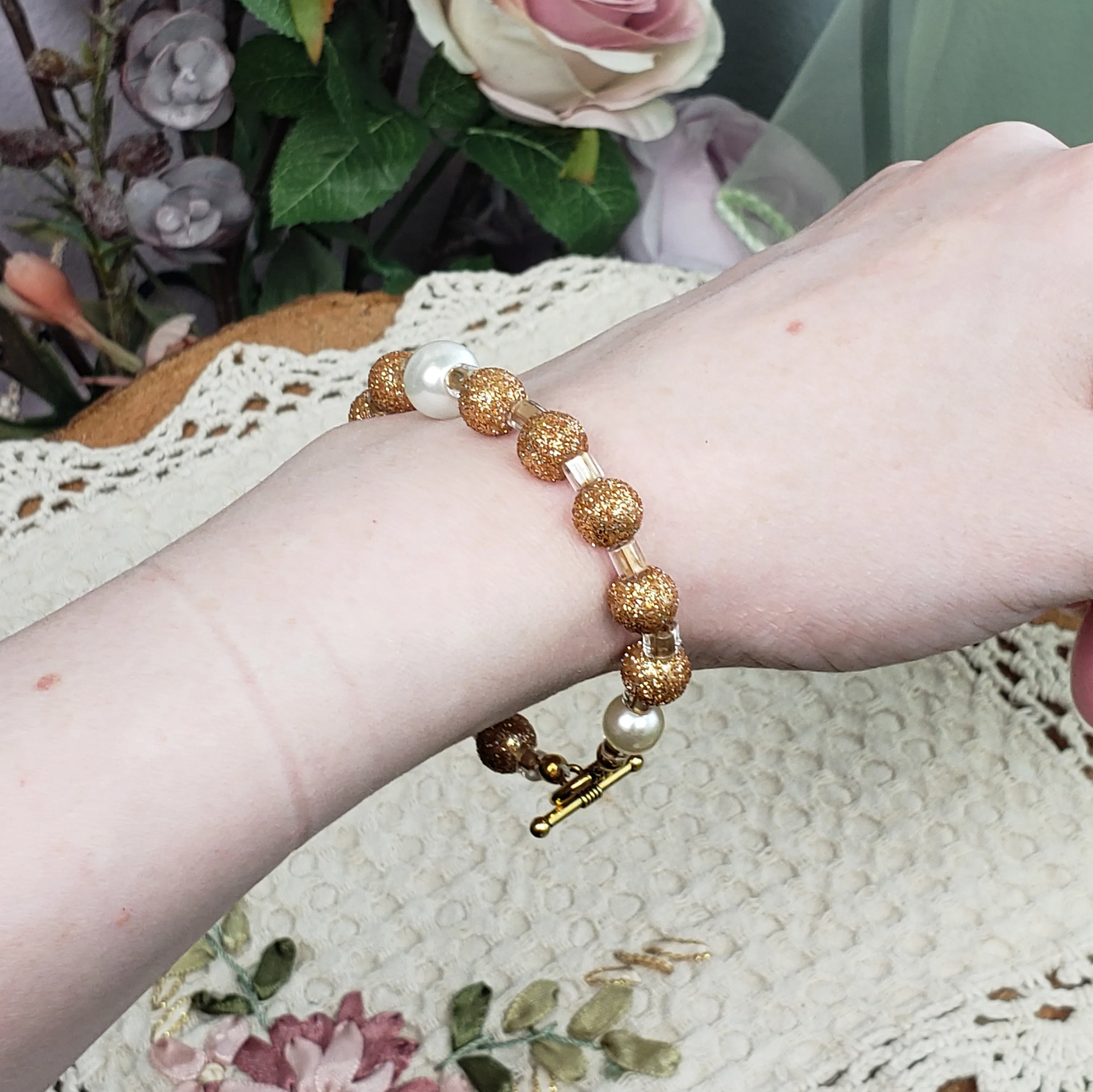 Gold Beaded Bracelet