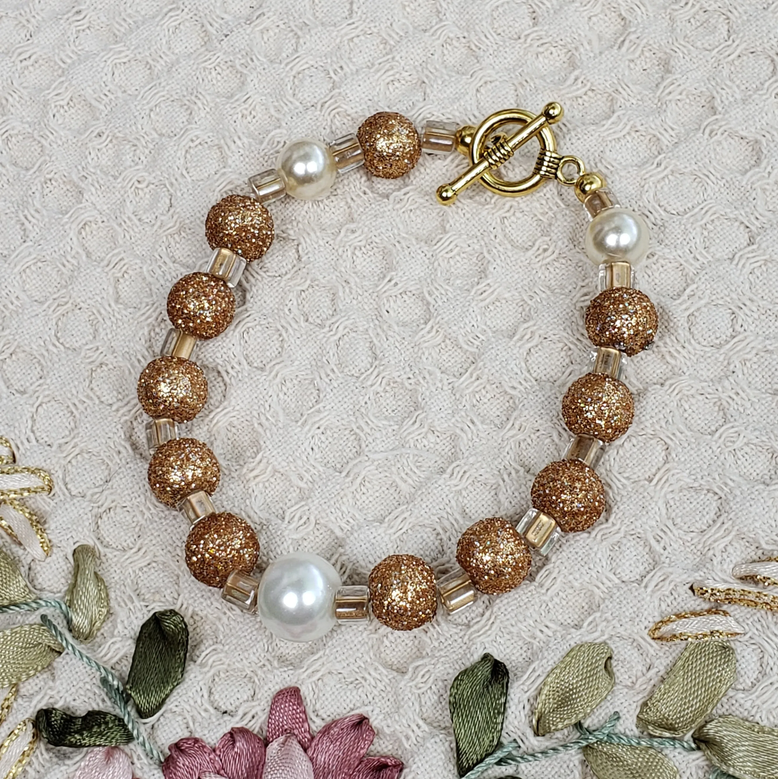 Gold Beaded Bracelet