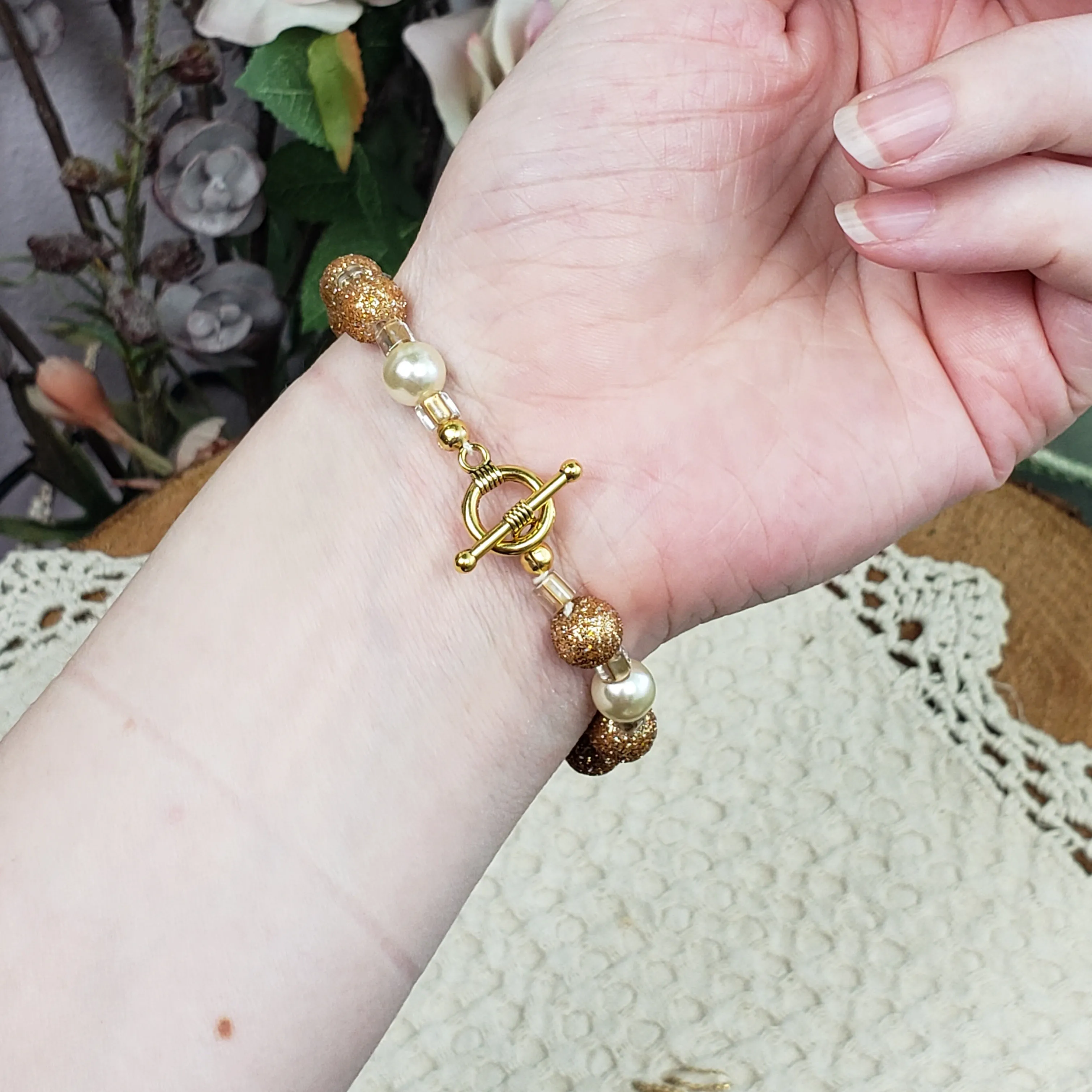 Gold Beaded Bracelet