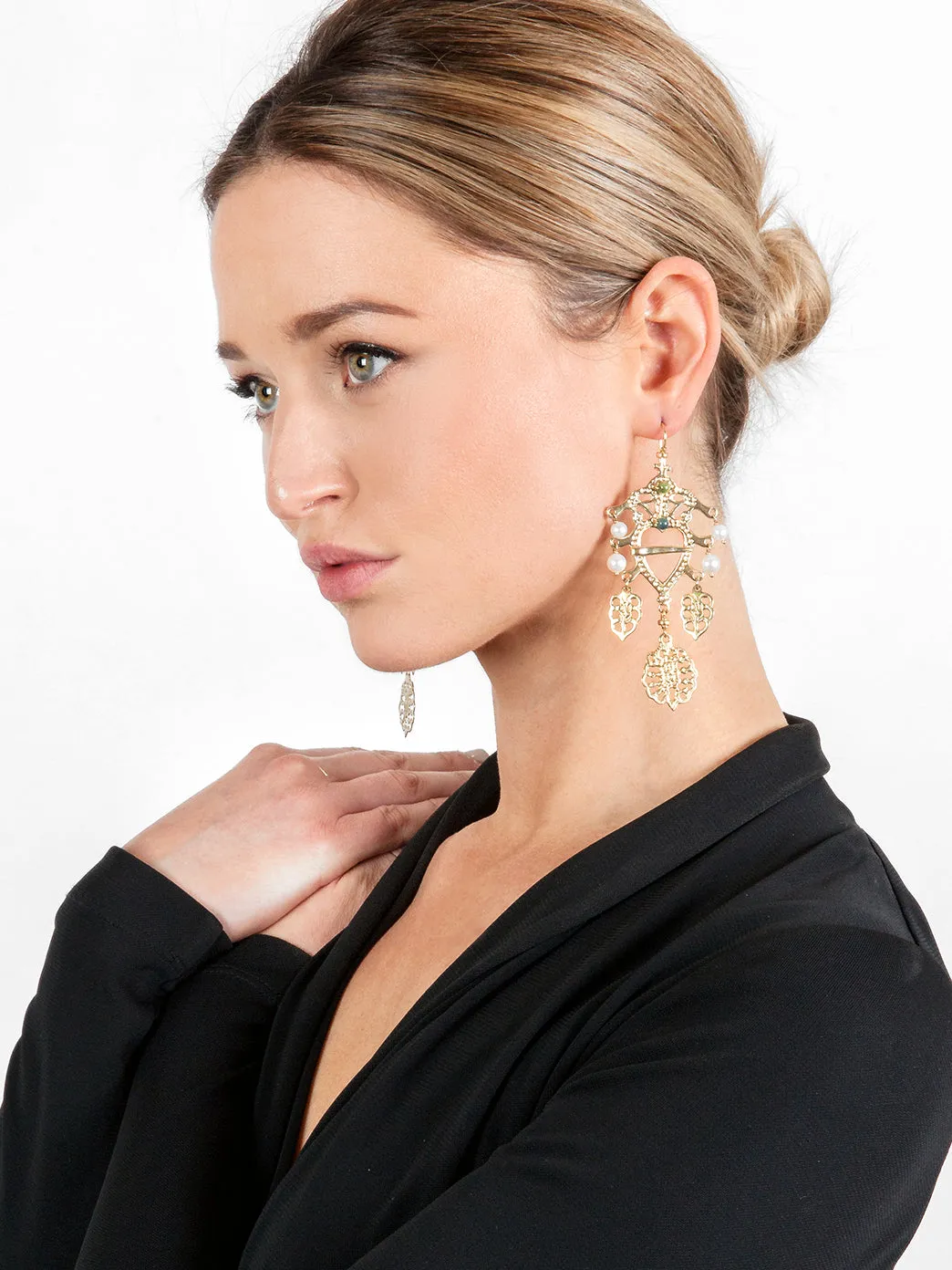 Gold Folklore Earrings