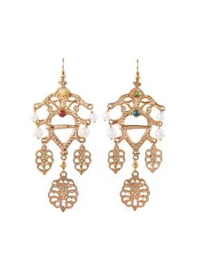 Gold Folklore Earrings