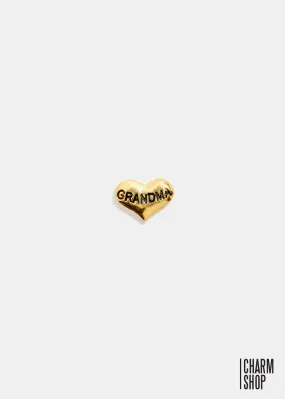 Gold Heart Grandma Locket Charm