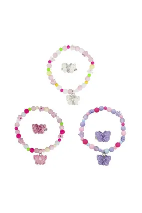 Great Pretenders Sparkle Butterfly Bracelet & Ring Set