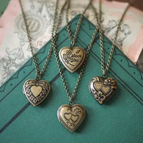 Heart Locket Necklaces - Choose a Style