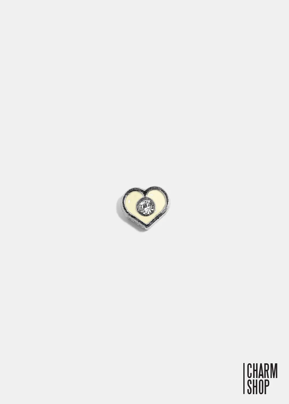 Heart Rhinestone Locket Charm