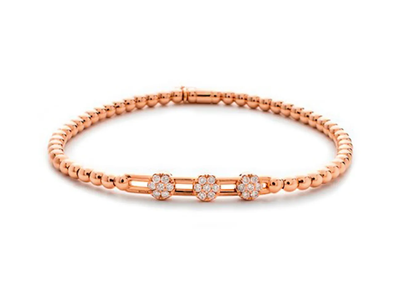 Hulchi Belluni 'Tresore' Trio Floating Diamond Stretchy Bracelet (20357)