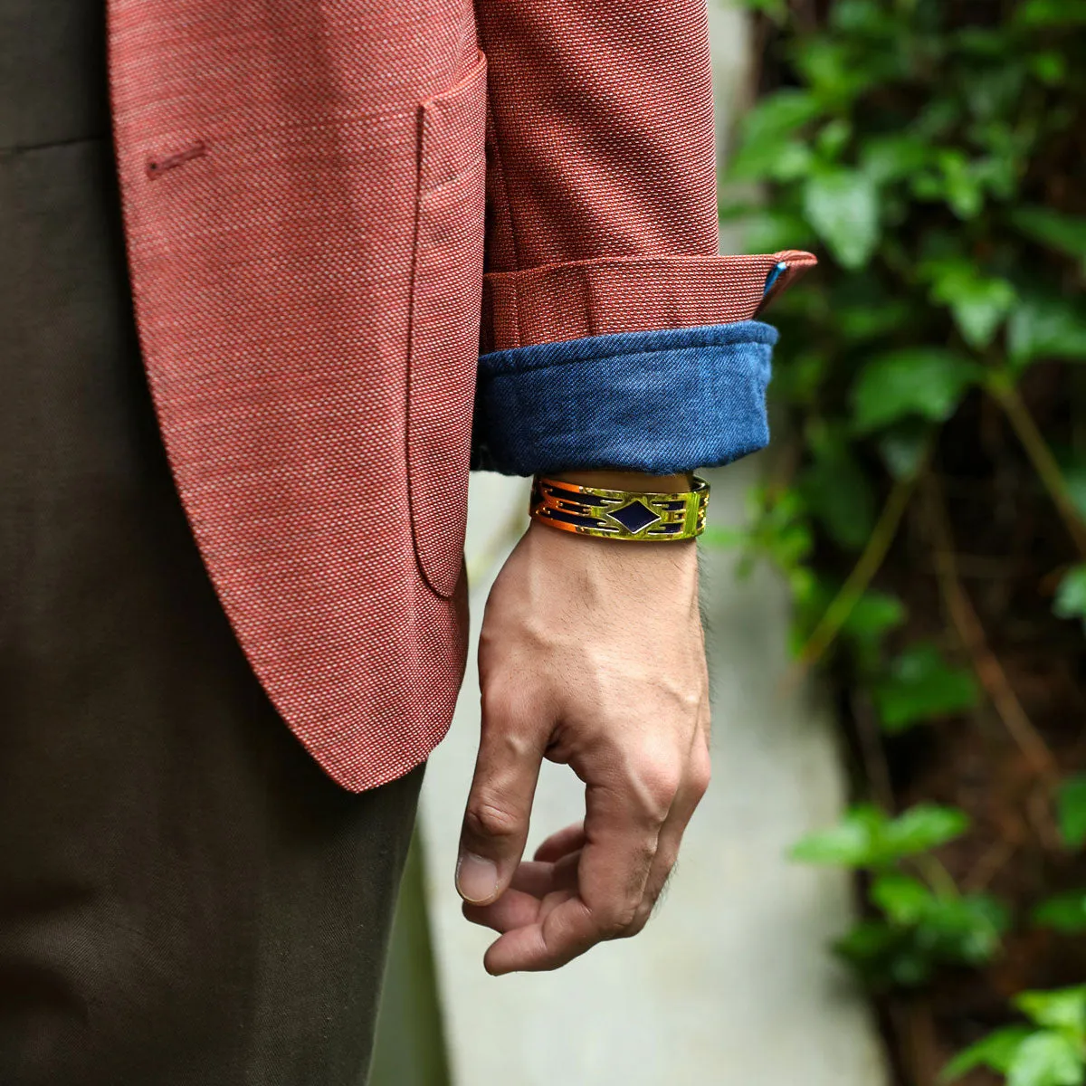 Ikat Bangle - Mangosteen Red