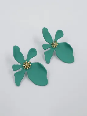 LILA Flower Earrings (dark turquoise)