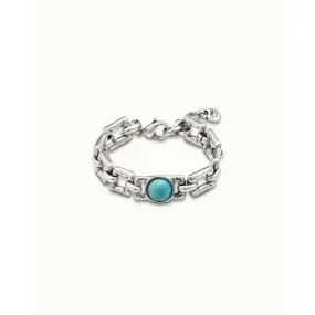 Linda Turquoise Metal Natural Stone Bracelet