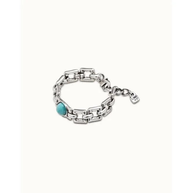 Linda Turquoise Metal Natural Stone Bracelet