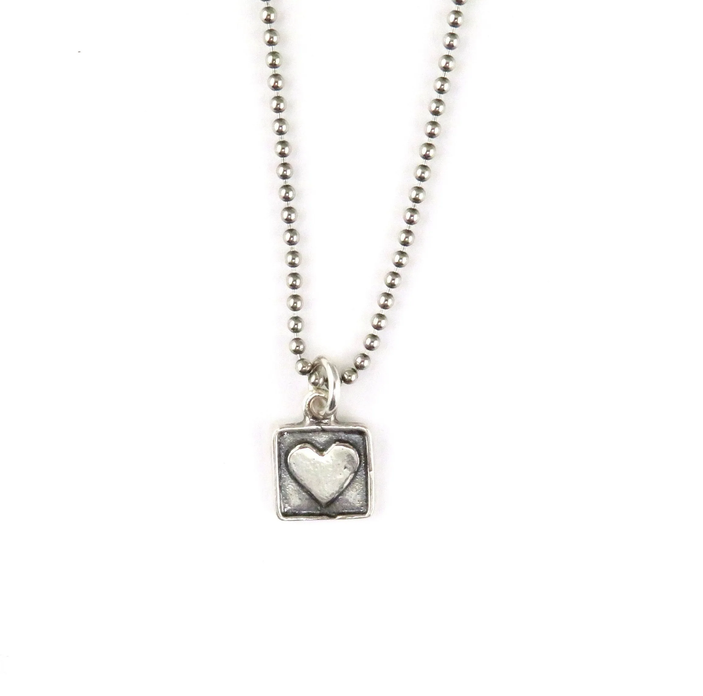 Little Framed Heart Necklace